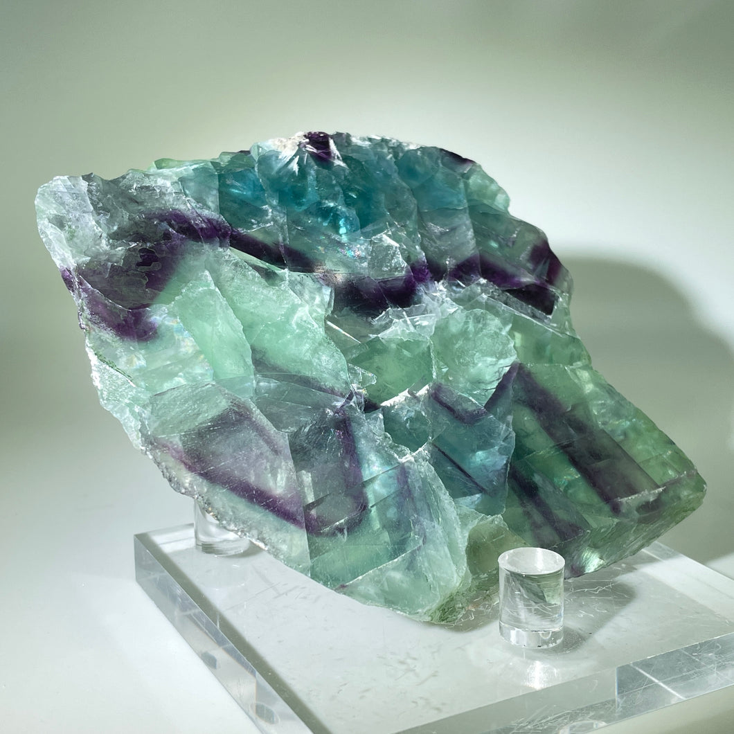 Rainbow Fluorite Crystal Slab