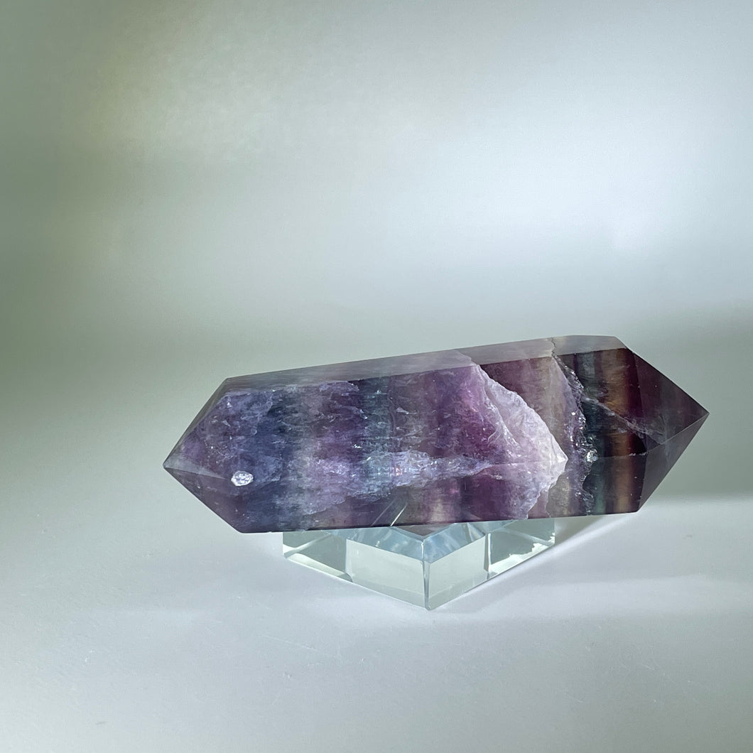 Rainbow Fluorite Wand Double Terminated Polished China