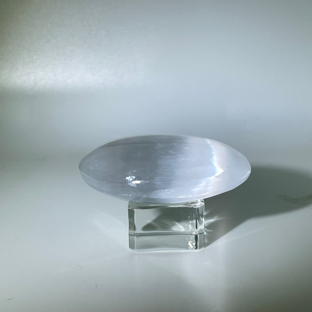 Selenite Palm Stone